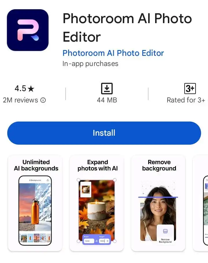  Photoroom AI photo Editor