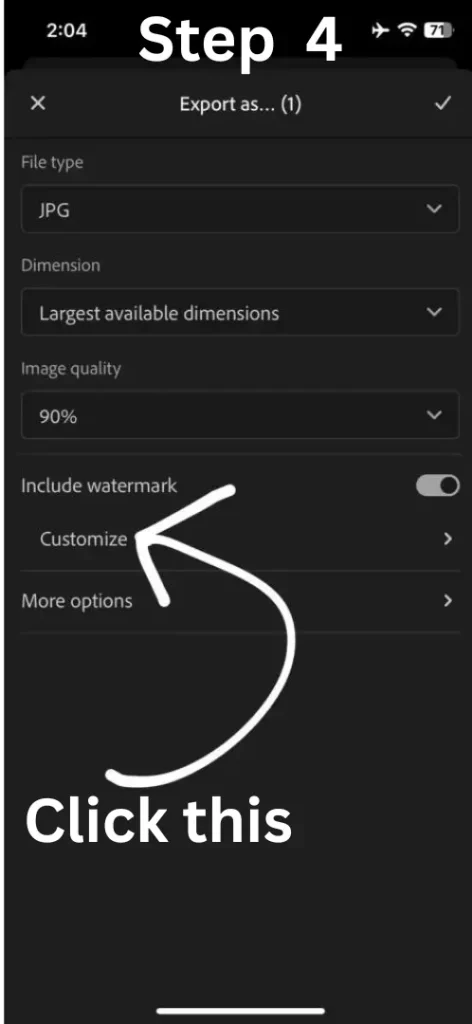 Customize the Watermark